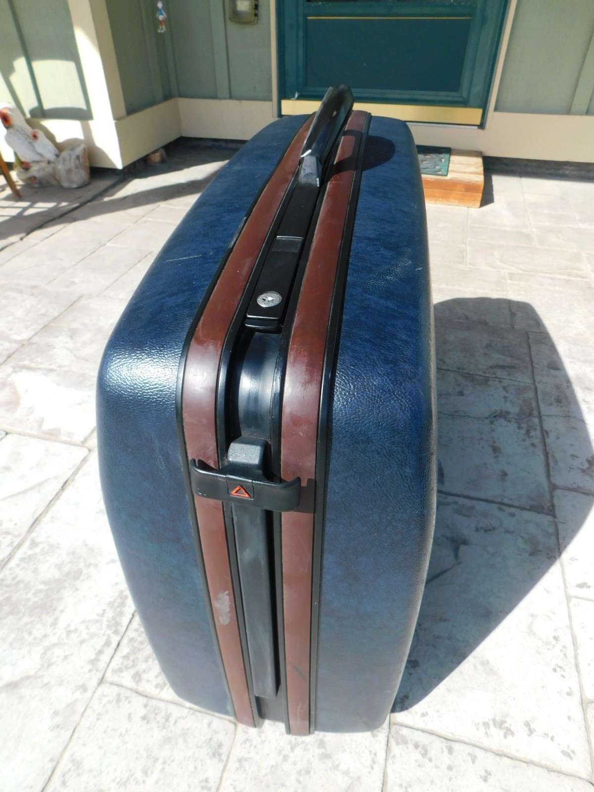 Samsonite Silhouette 4 Luggage Hard Shell Suitcase 29″W x 19″x9 BLUE Vintage ’87