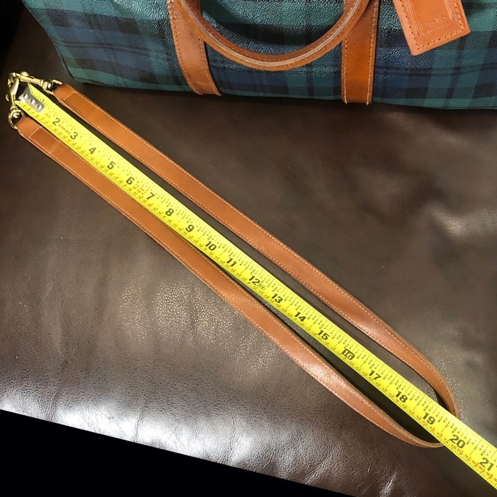 RALPH LAUREN Black Watch Plaid Boston Weekend Travel Duffle Doctors Bag 40cm