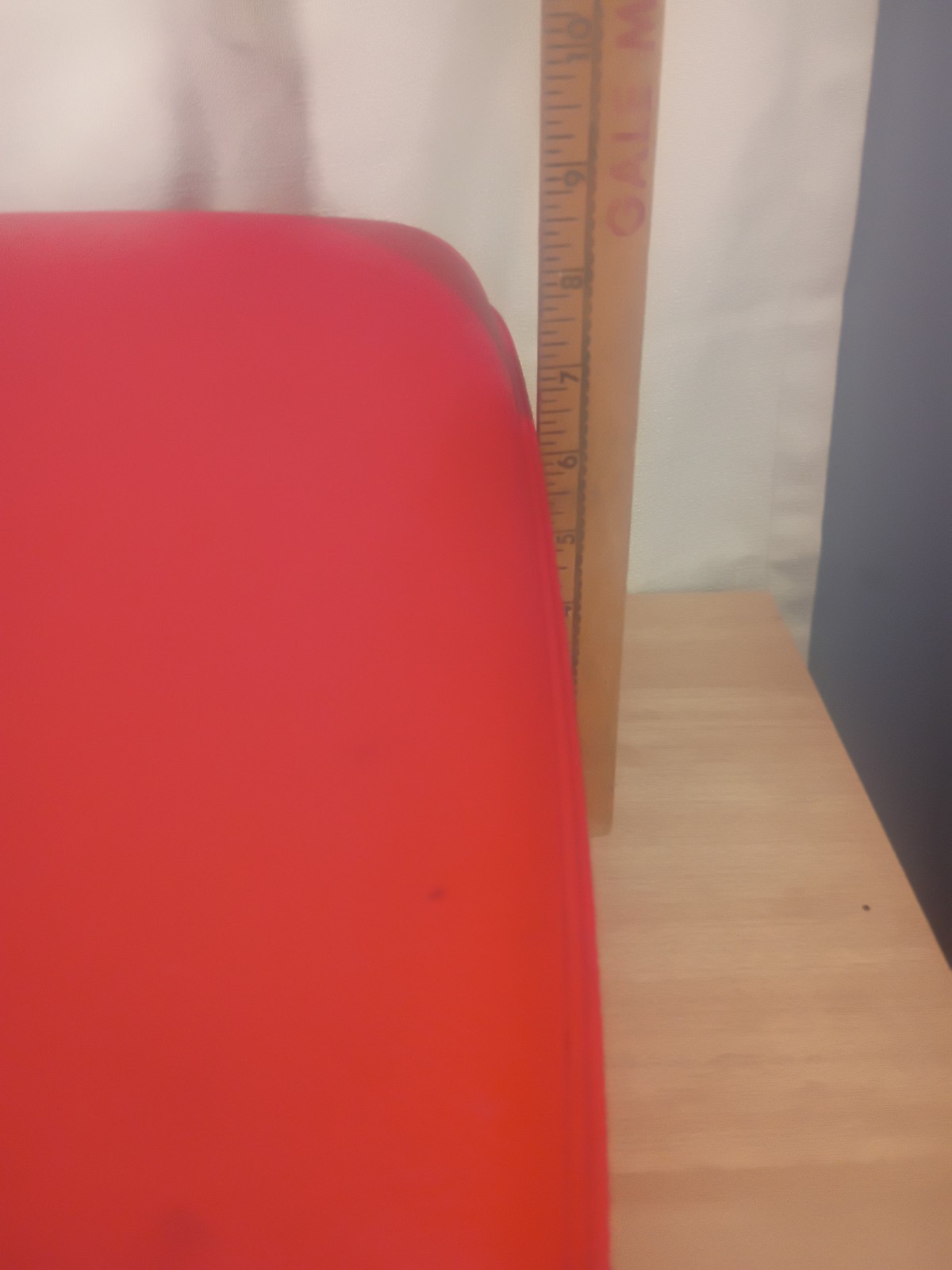 American Tourister Suitcase Red Hard Shell Vinyl 24x16x8 Vintage Travel Luggage