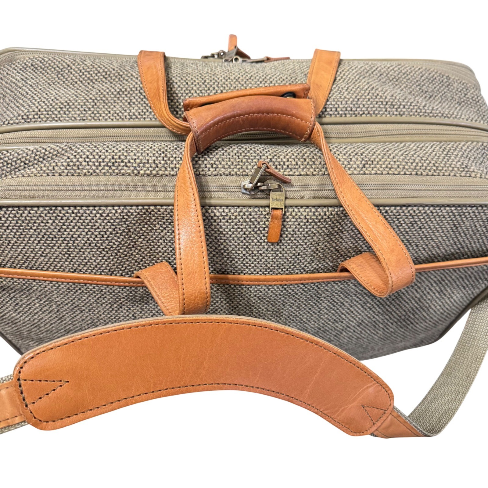 Hartmann Tweed Travel Bag Unisex OS Tan Brown Vintage Belting Leather Carryon