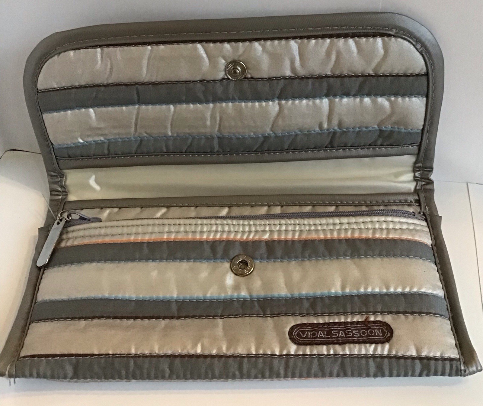 Vintage Cosmetics Travel Toiletries Case Vidal Sassoon 8”x4.25”