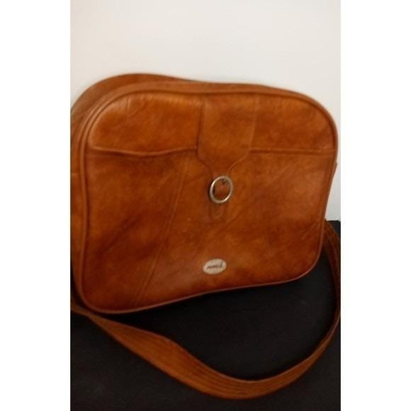 VTG Seward Luggage Brown Leather shoulder bag made In U.S.A