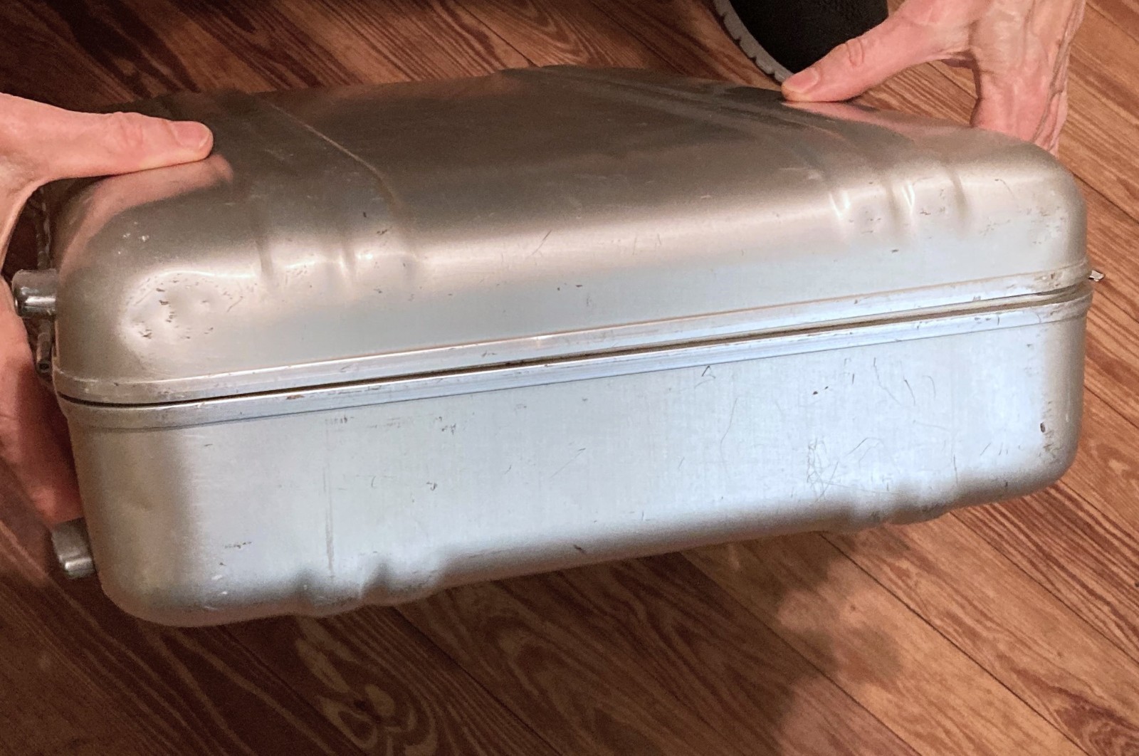 Vintage Zero Halliburton attache’ case blue logo Well Used