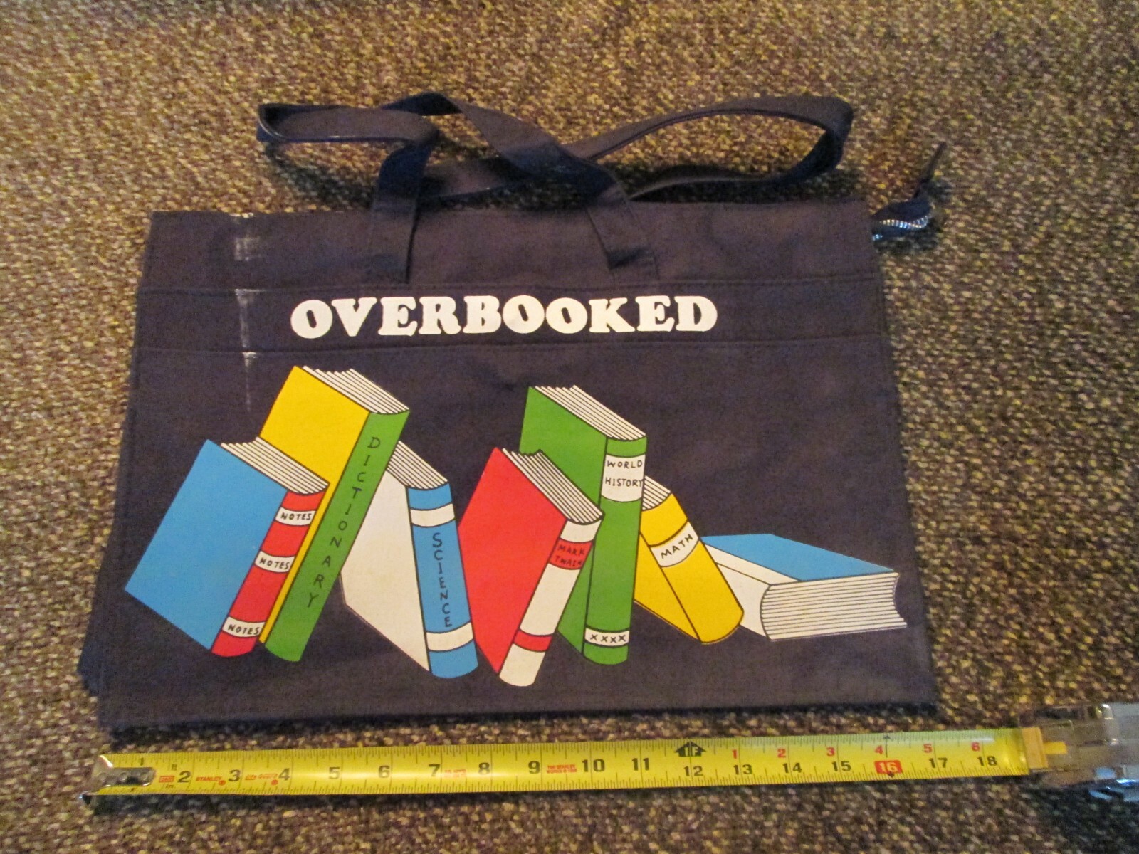 Vintage Carry Storage Book Bag with Handles