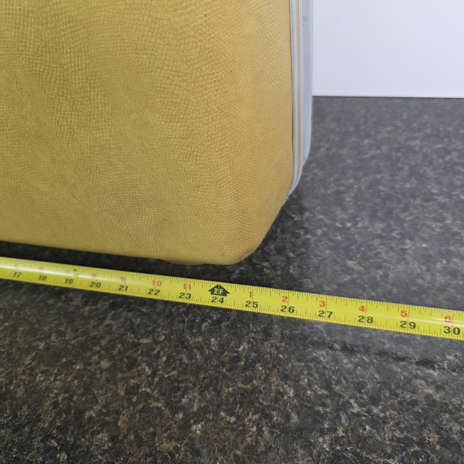 Vintage Samsonite Silhouette Yellow Hard Shell Suitcase USA Luggage Travel Case