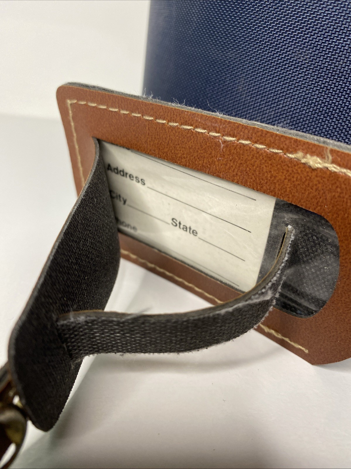 Vintage Jaguar Travel/storage Bag. Navy Blue With Leather Trim