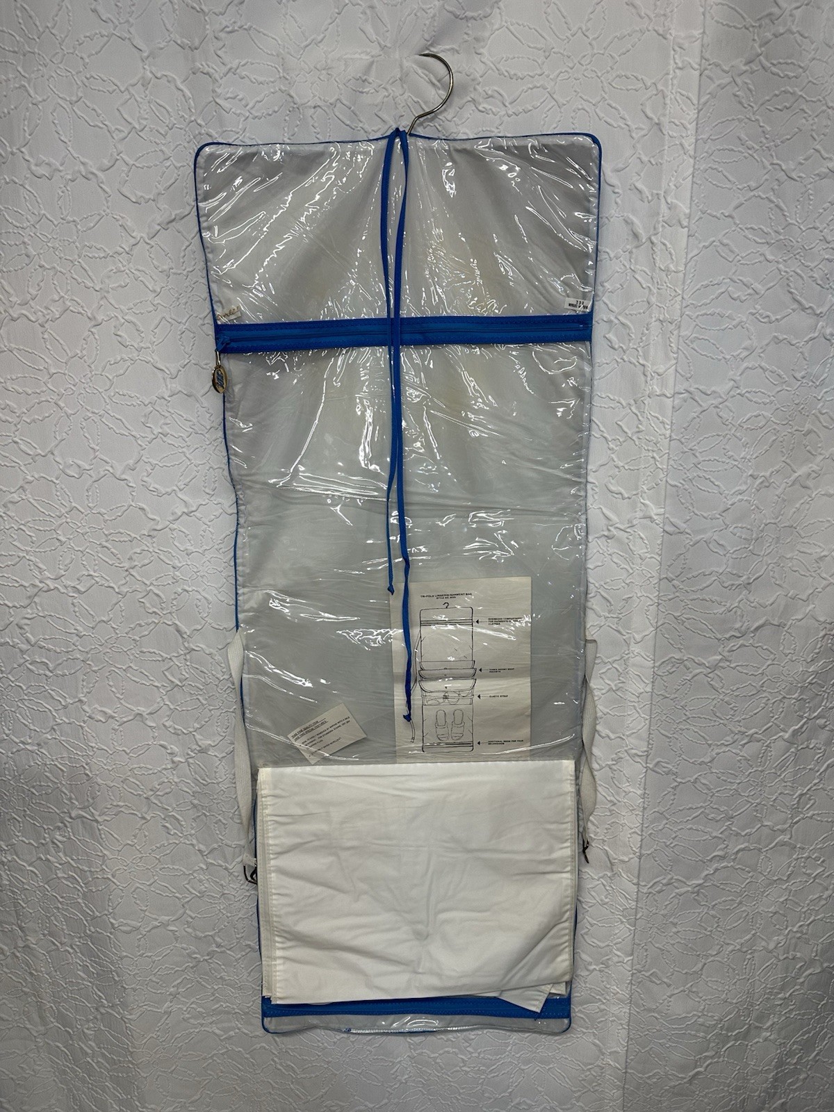 Vintage 1980s Saks Fifth Avenue Hanging Garment Bag w/ Shoe Storage • NWT