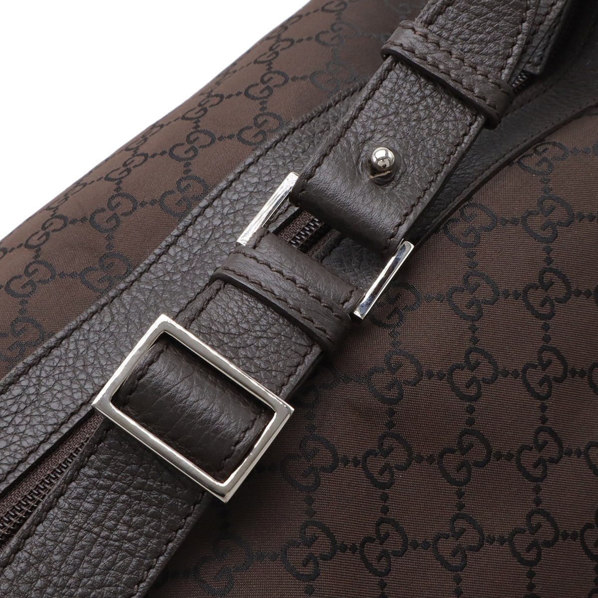 Gucci GG Nylon Leather 2way Travel Bag – DUTY FREE