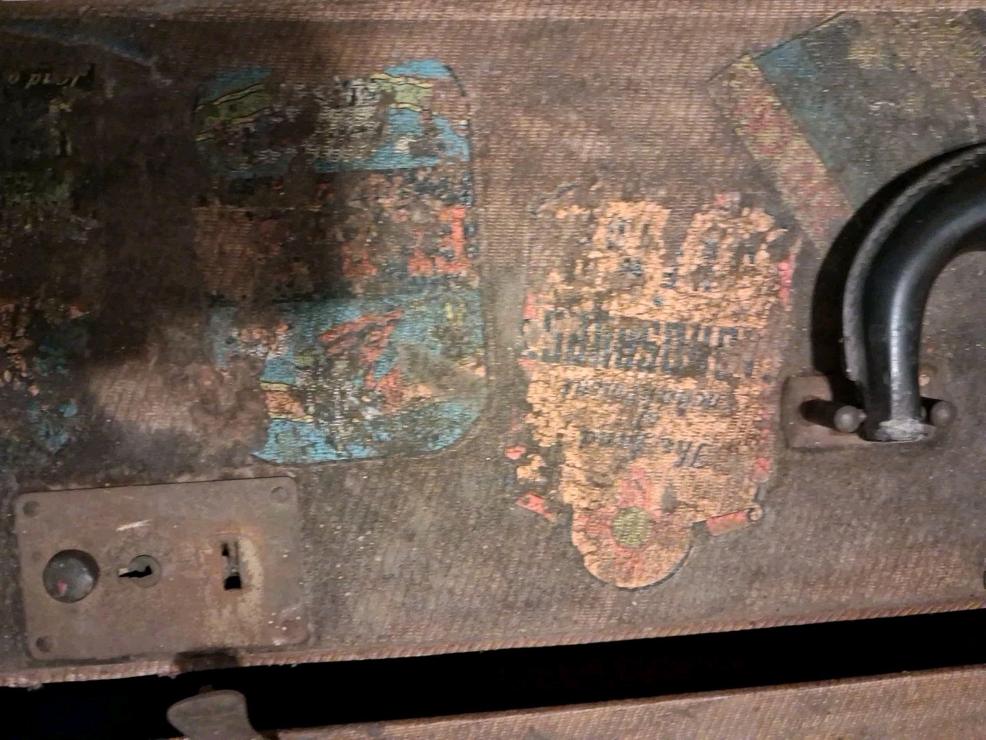 Vintage Teenager’s Suitcase Decorated with Vintage Travel Stickers!