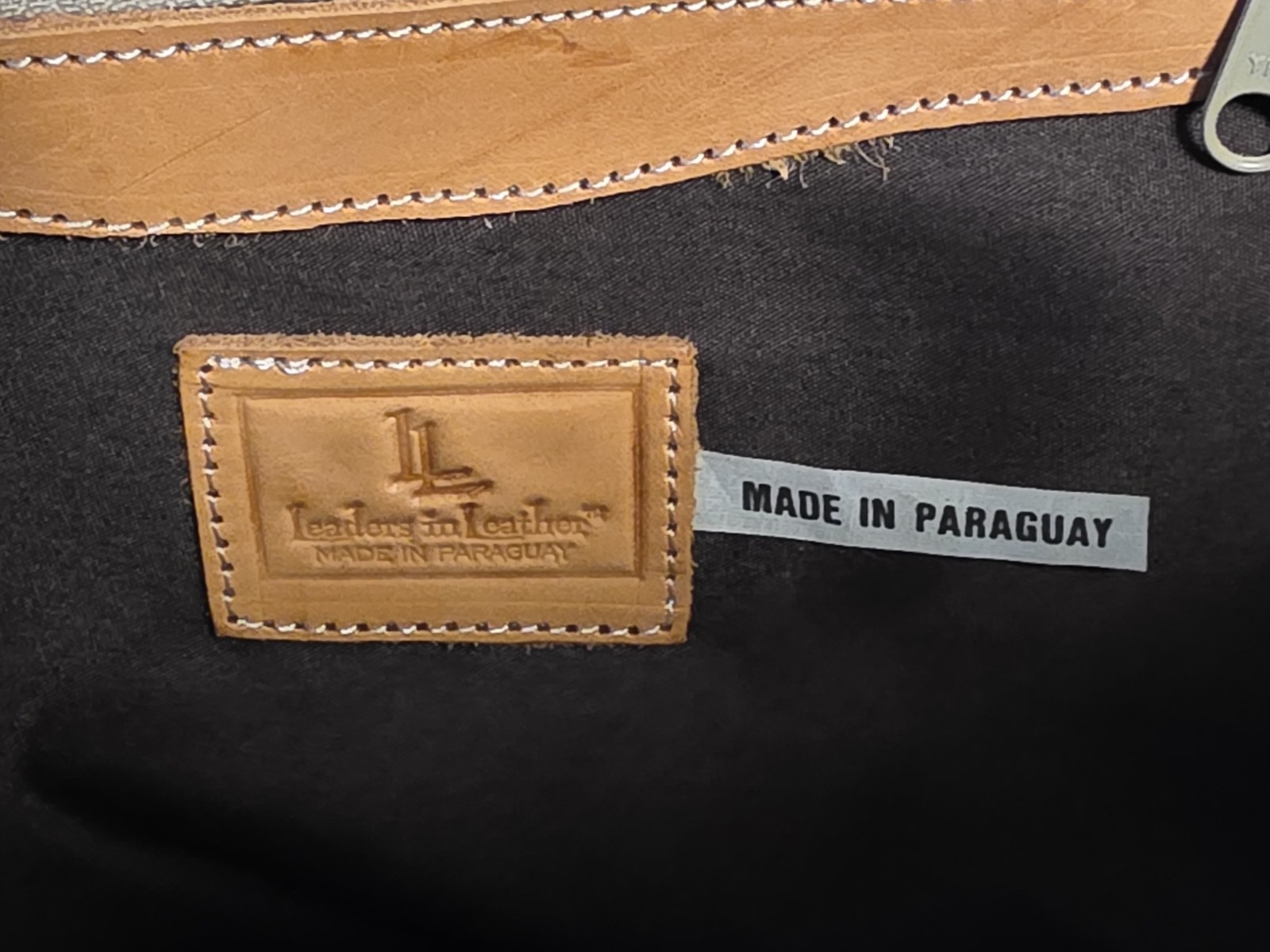 Vintage Warner Bros Leather Garment Duffel Bag Lederens Paraguay Travel