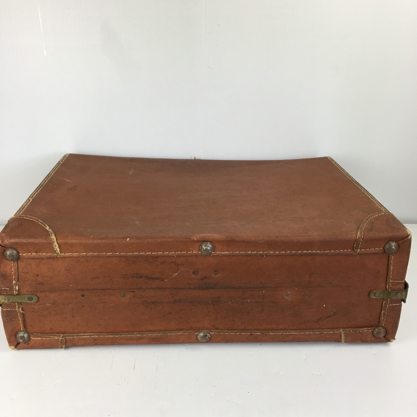 1950s Large College Luggage Suitcase Brown Manchester 24x18x7