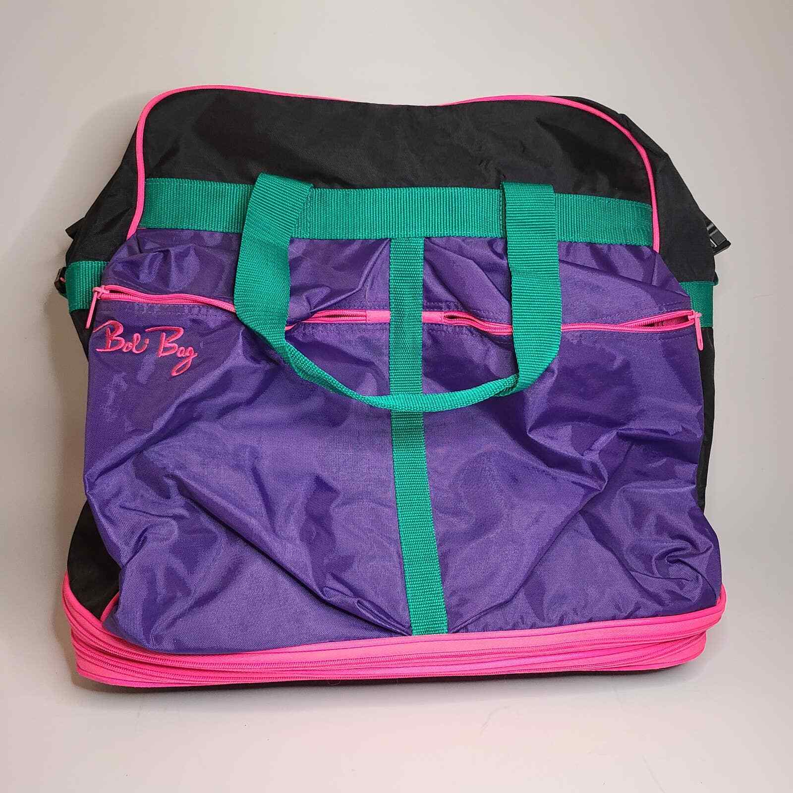 Vintage 1990s Boli Bag Expandable Rolling Tote Bag, Size 19’h