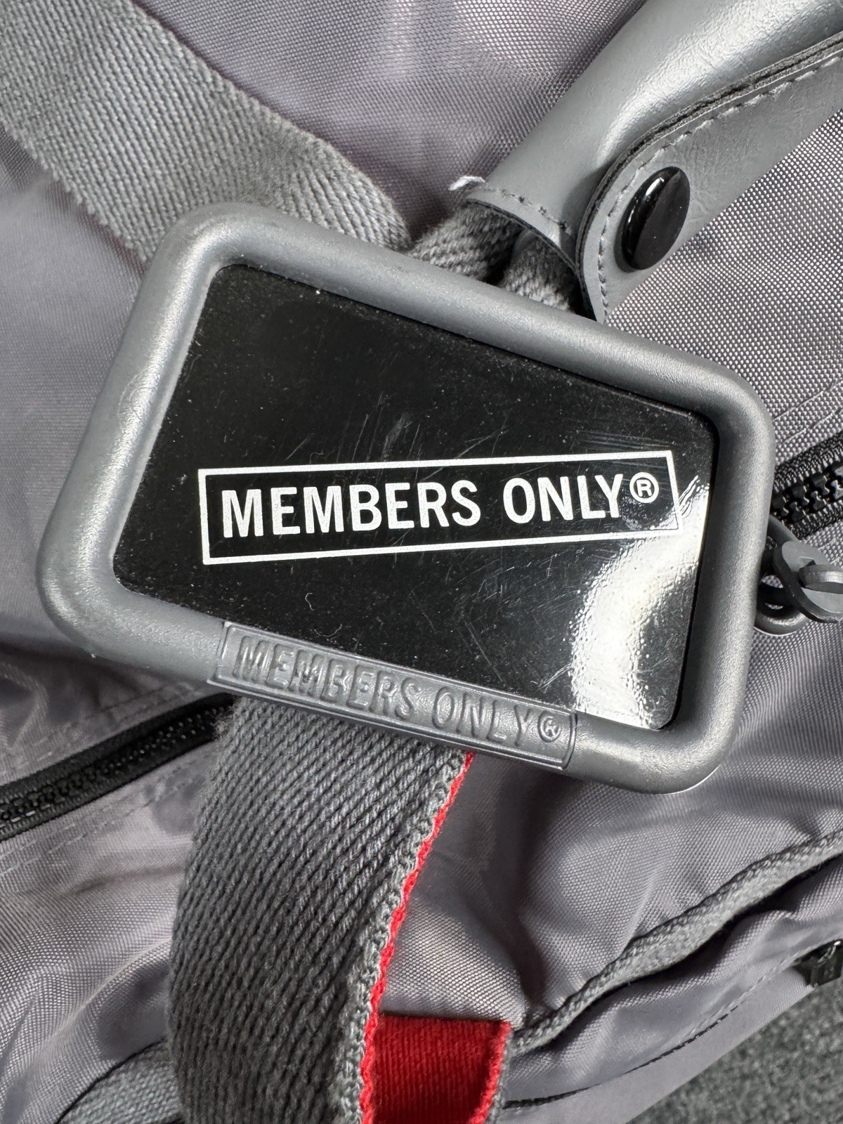 Vintage Members Only Duffel Crossbody Bag Suitcase Unisex Gray