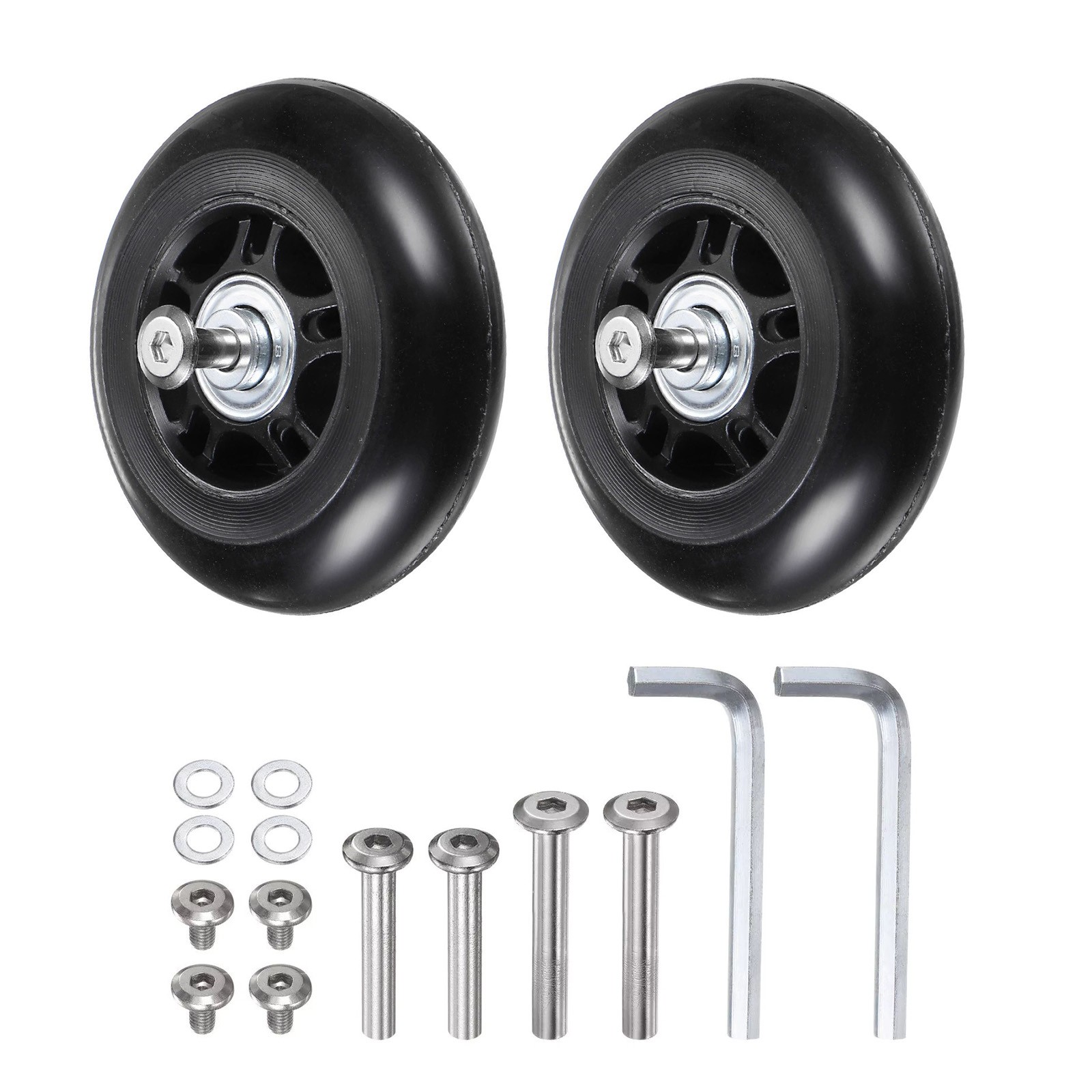 Luggage replacement wheels showing strong wear resistance and reliability