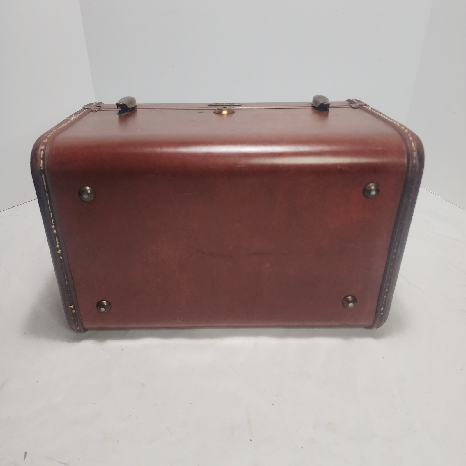 Vtg 1950’s SAMSONITE Train Case SHWAYDER BROS Denver Brown Hard Shell – USA MADE