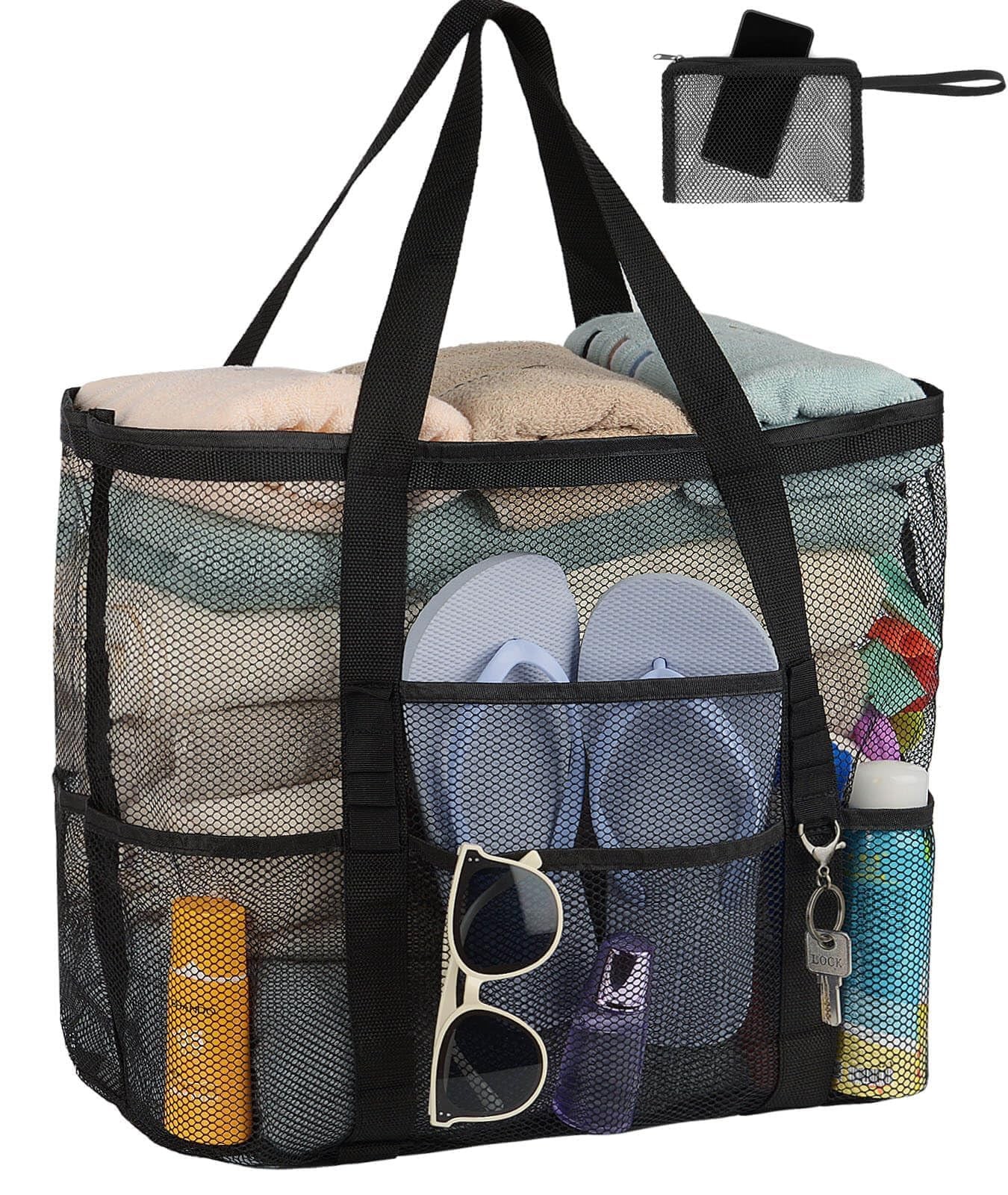 Iminuo Mesh Beach Bag – Pool Bag For Women Beach
