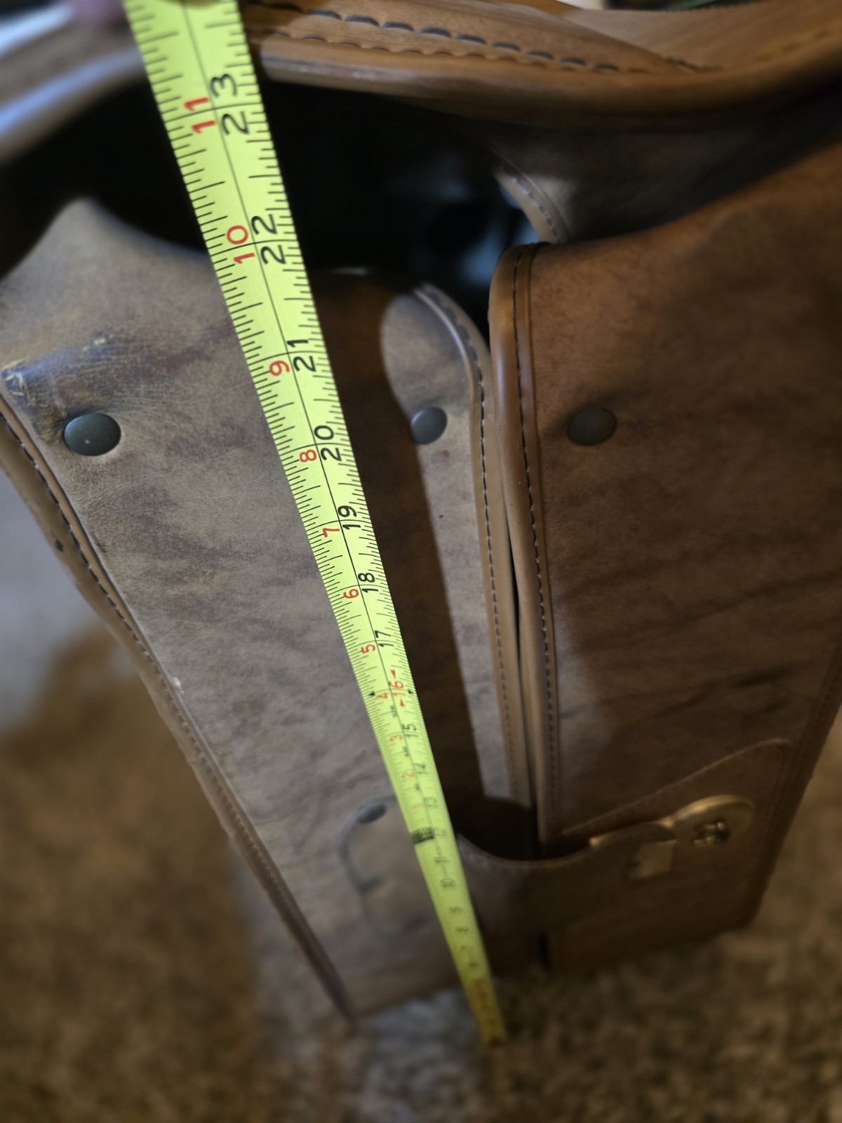 Vintage 70s Verdi Leather Tweed Luggage Brown Excellent Condition