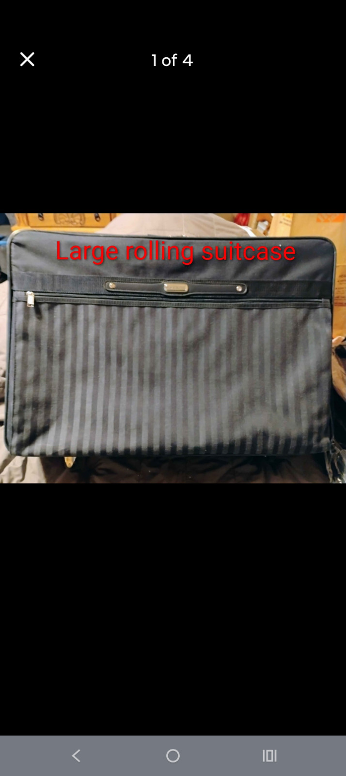Brand New 3 Piece Vintage Jaguar Luggage Suitcase Set – Navy Blue with Stripes