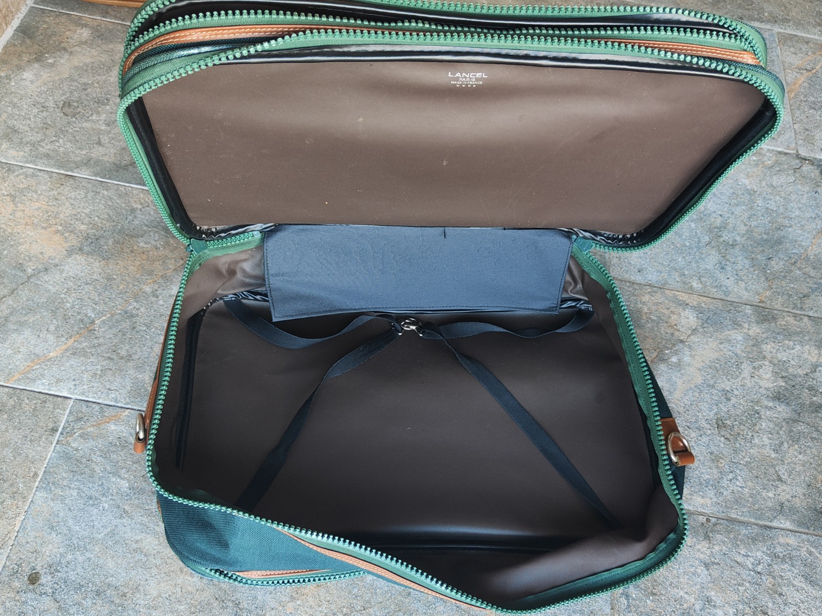 Set of 2 rare vintage Lancel Paris travel bags