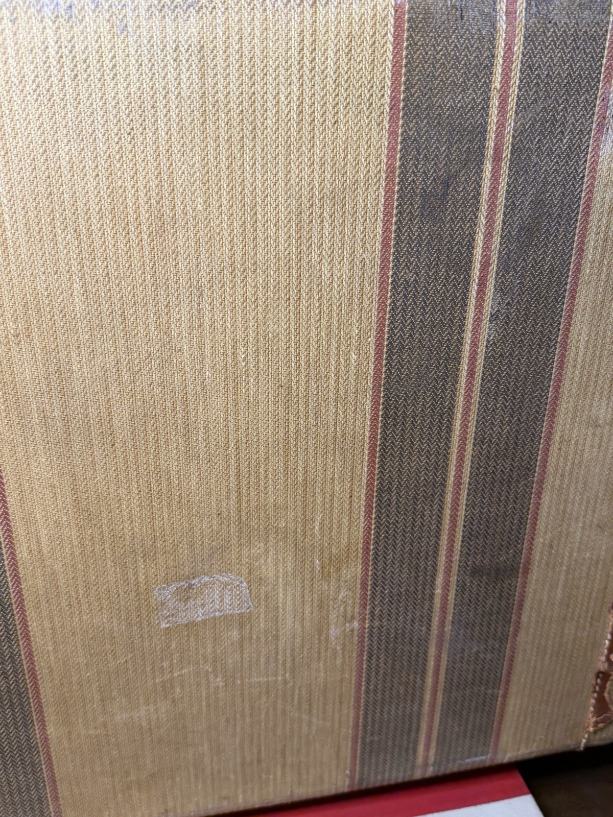 Vintage Belber tweed suitcase with a brown leather handle Wardrobe Hangers