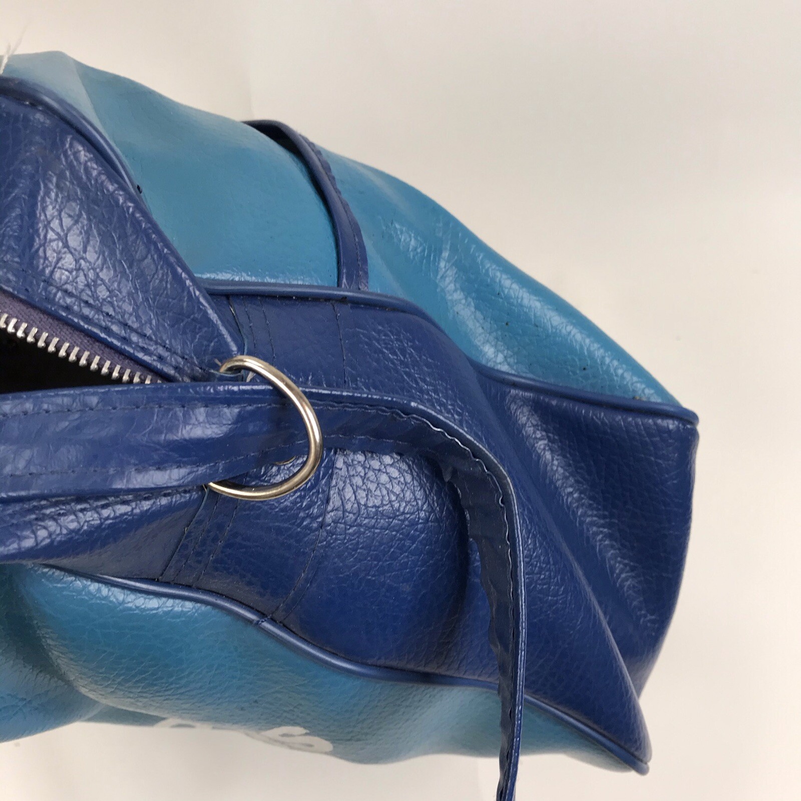 Vintage 70’s Naugahyde Travel Bag Club Universe Unitours Blue Footed Retro