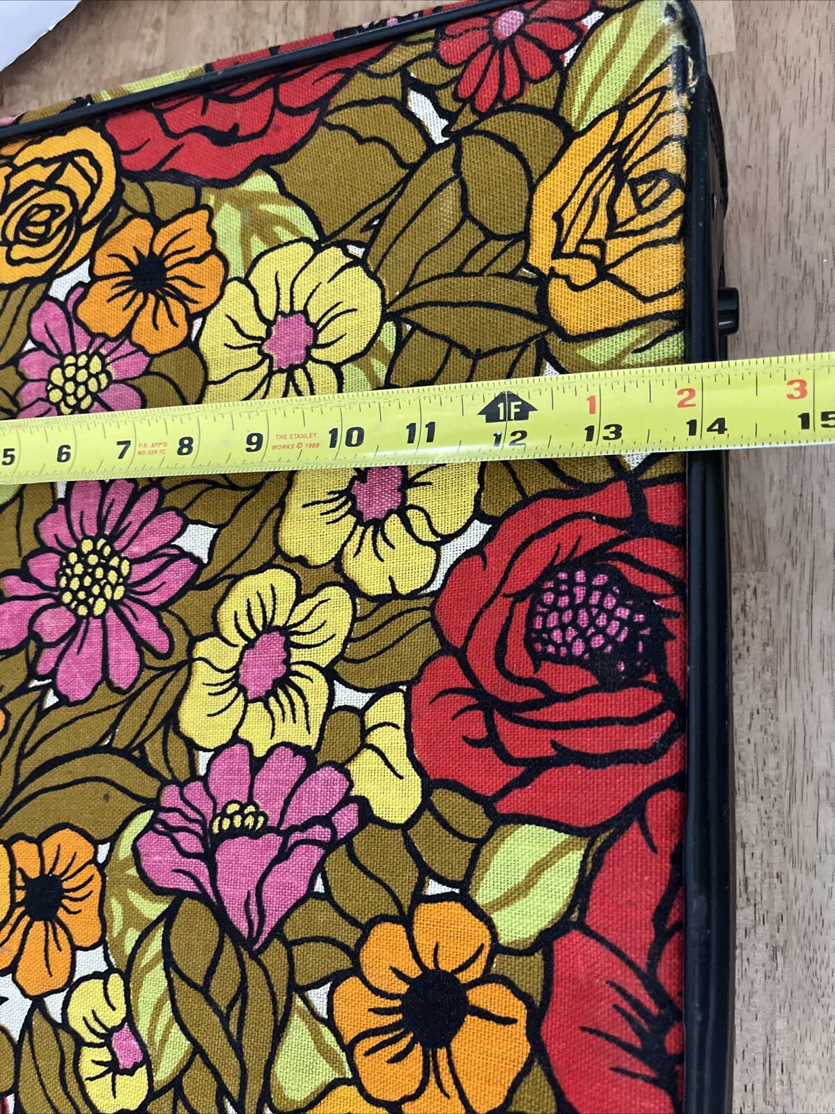 Vtg 1960’s 1970’s Flower Power Floral Suitcase Travel Bag Luggage Briefcase Mod