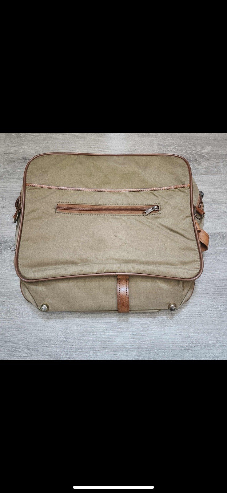 Vintage Hartmann Tan Canvas & Leather Carry-On /Garment Travel Bag – Classic USA