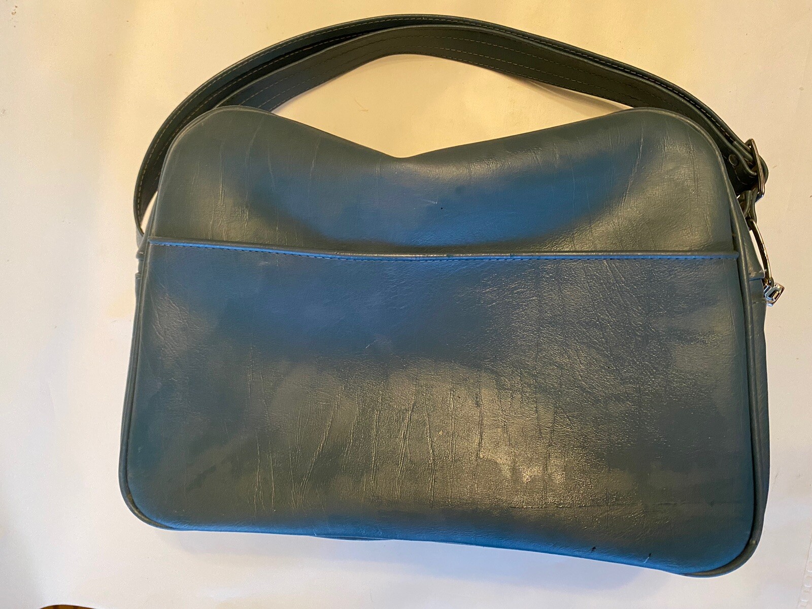 Vintage Samsonite Shoulder Travel Bag Medium Blue Mid Century