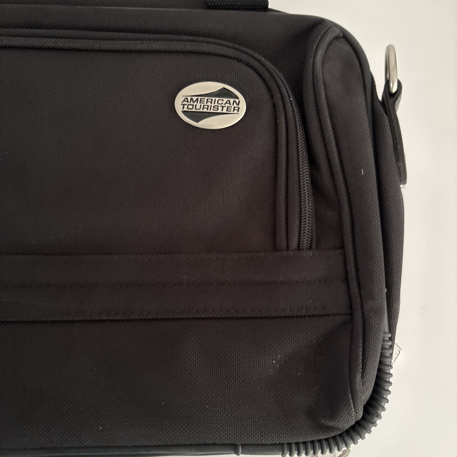 VTG American Tourister Tote Carry-On Bag w/Shoulder Strap – Black – 17″ – New