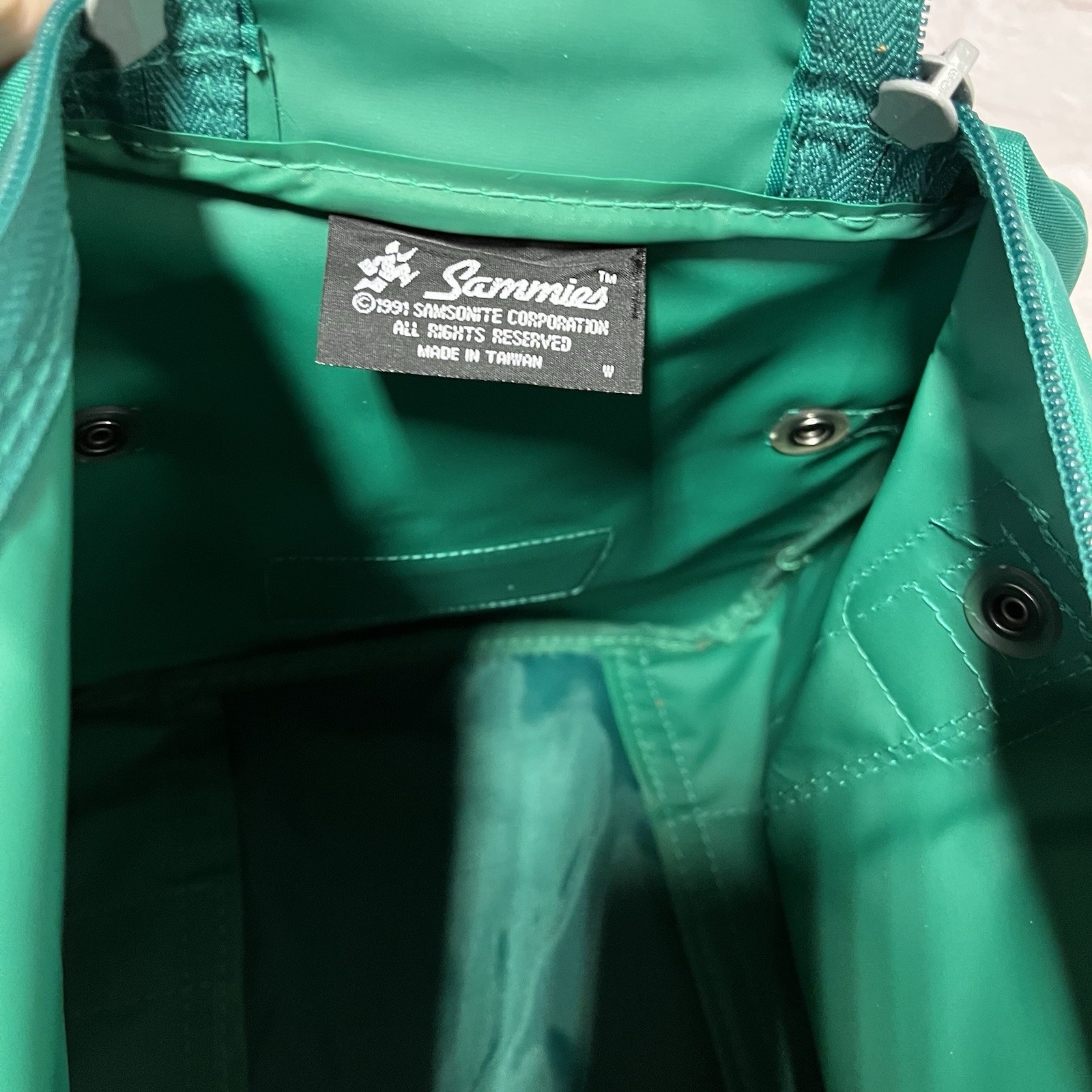 Vtg Samsonite Sammies 1991 Duffle Bag 20″ Green Retro Carry On 90’s NOS