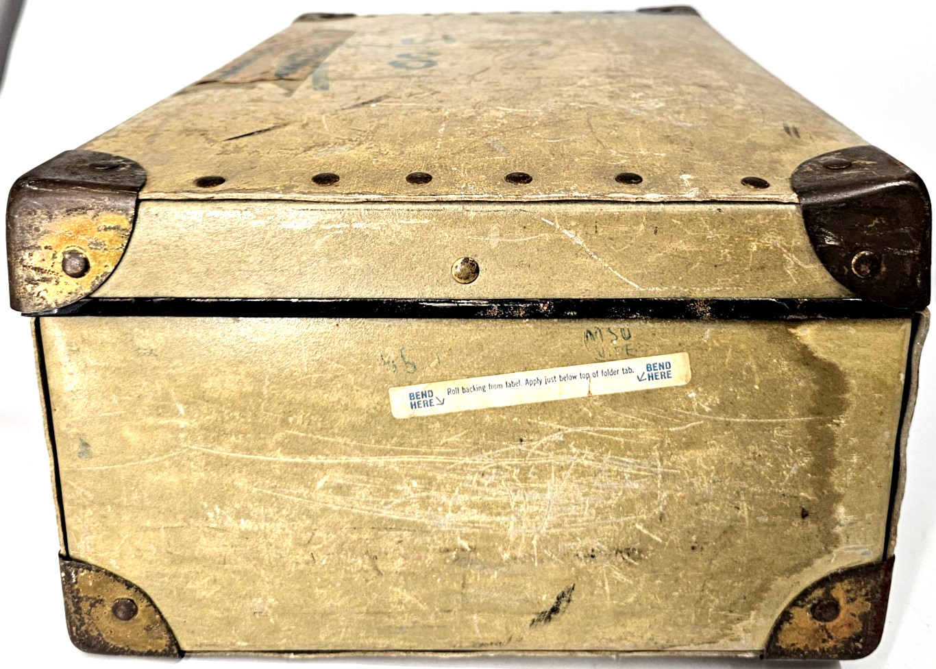1931 Antique Liebermann Trunk Leather Goods Lansing MI steamer luggage doll case