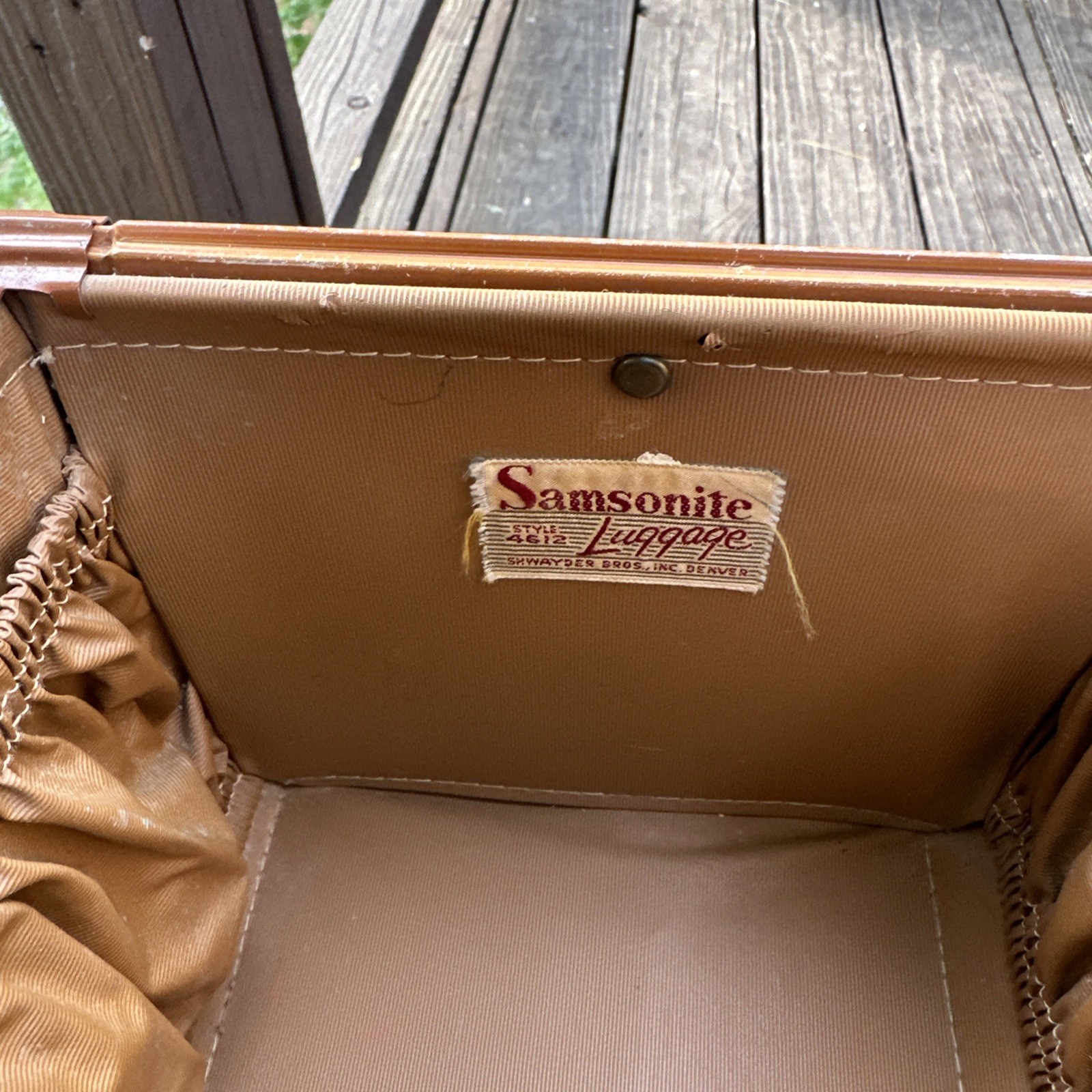 Vintage Samsonite Streamlite Train Case Mirror Luggage Shwayder Bros