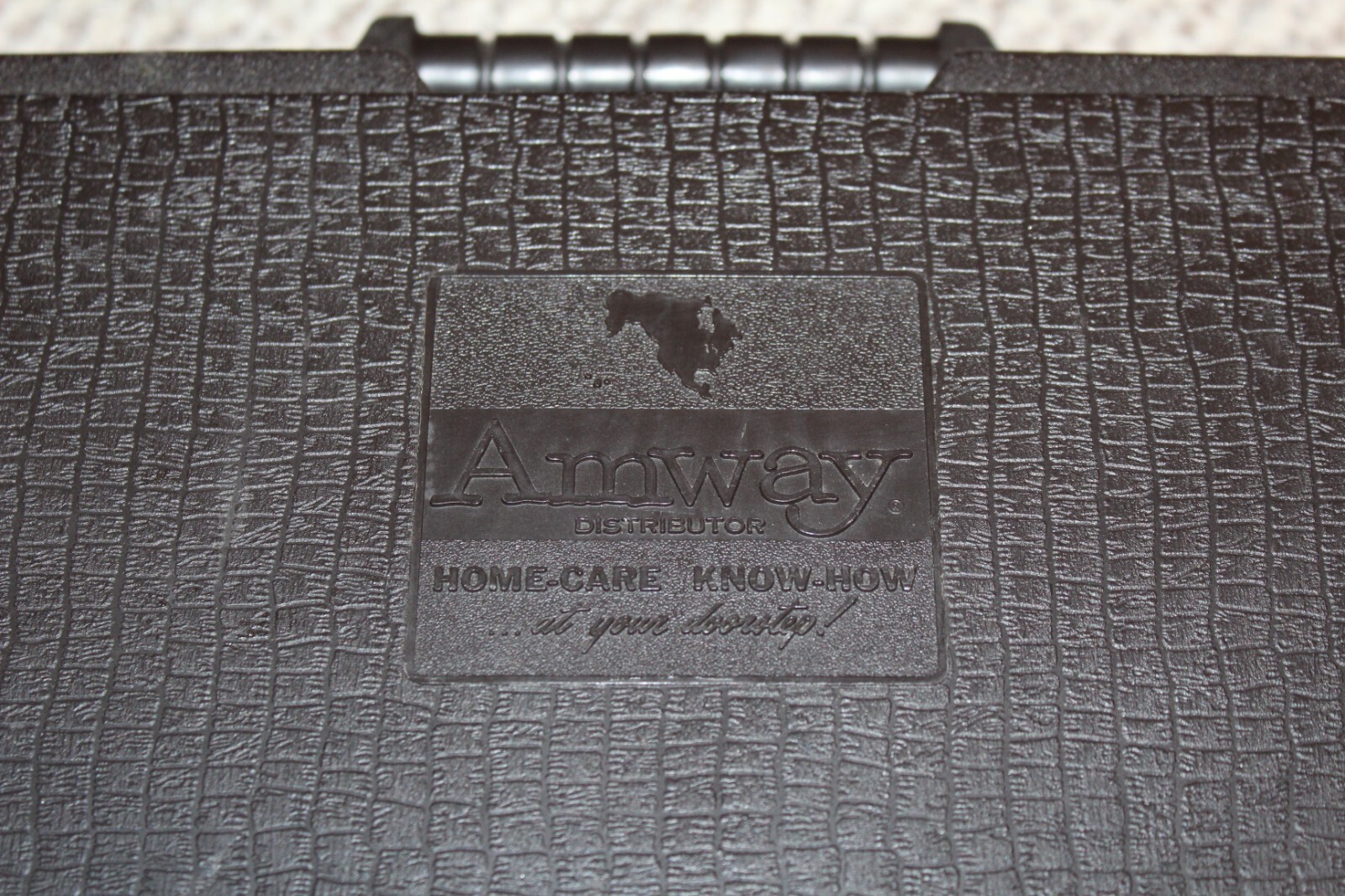 VTG Amway Distributor Black Plastic case briefcase Home Care Know How 1970s 80s