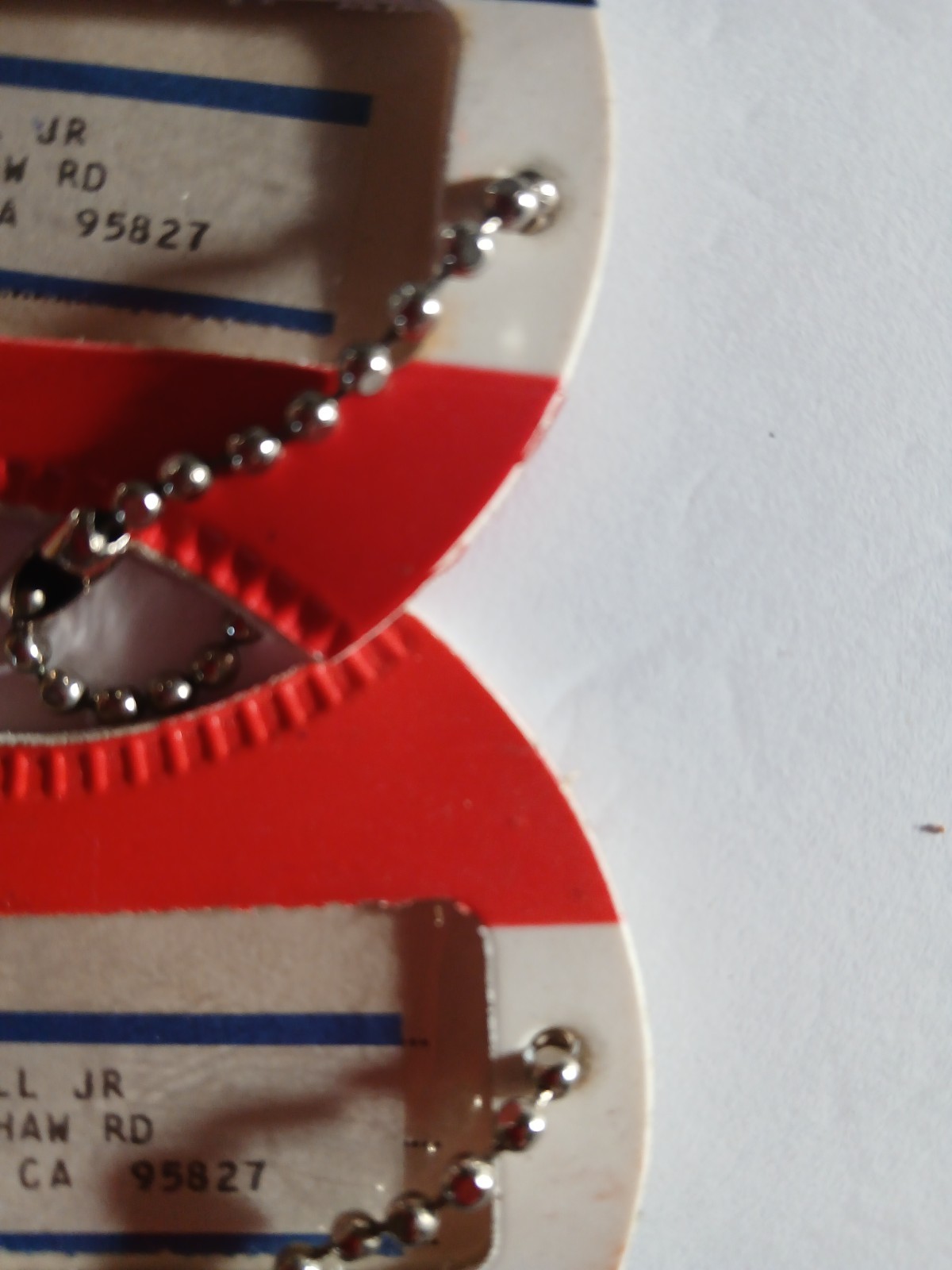 VTG 1970’S Red White Blue AMERICAN TOURISTER Luggage Suitcase Tag