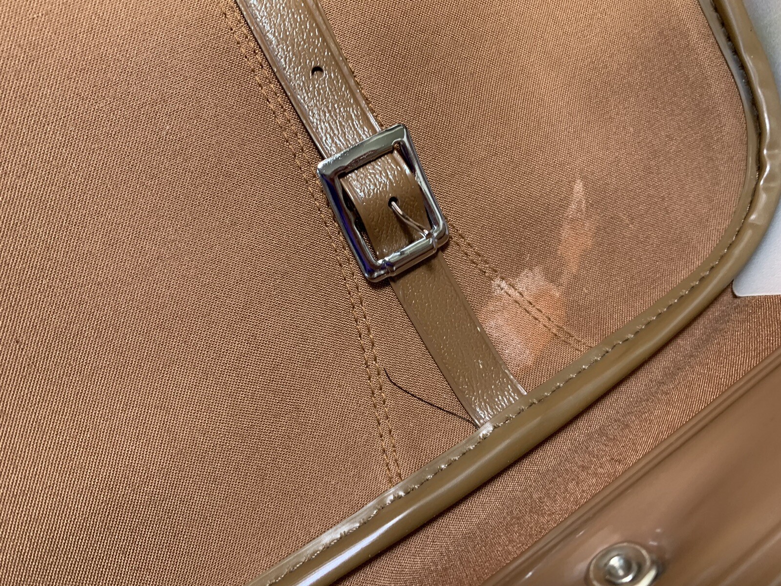 Vintage! American Tourister Suitcase Soft Lock Brown Tan Marble 1975 Luggage