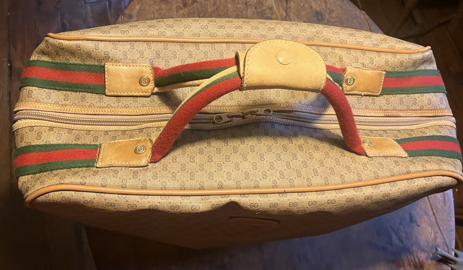 Authentic Gucci Vintage Micro GG Small Suitcase
