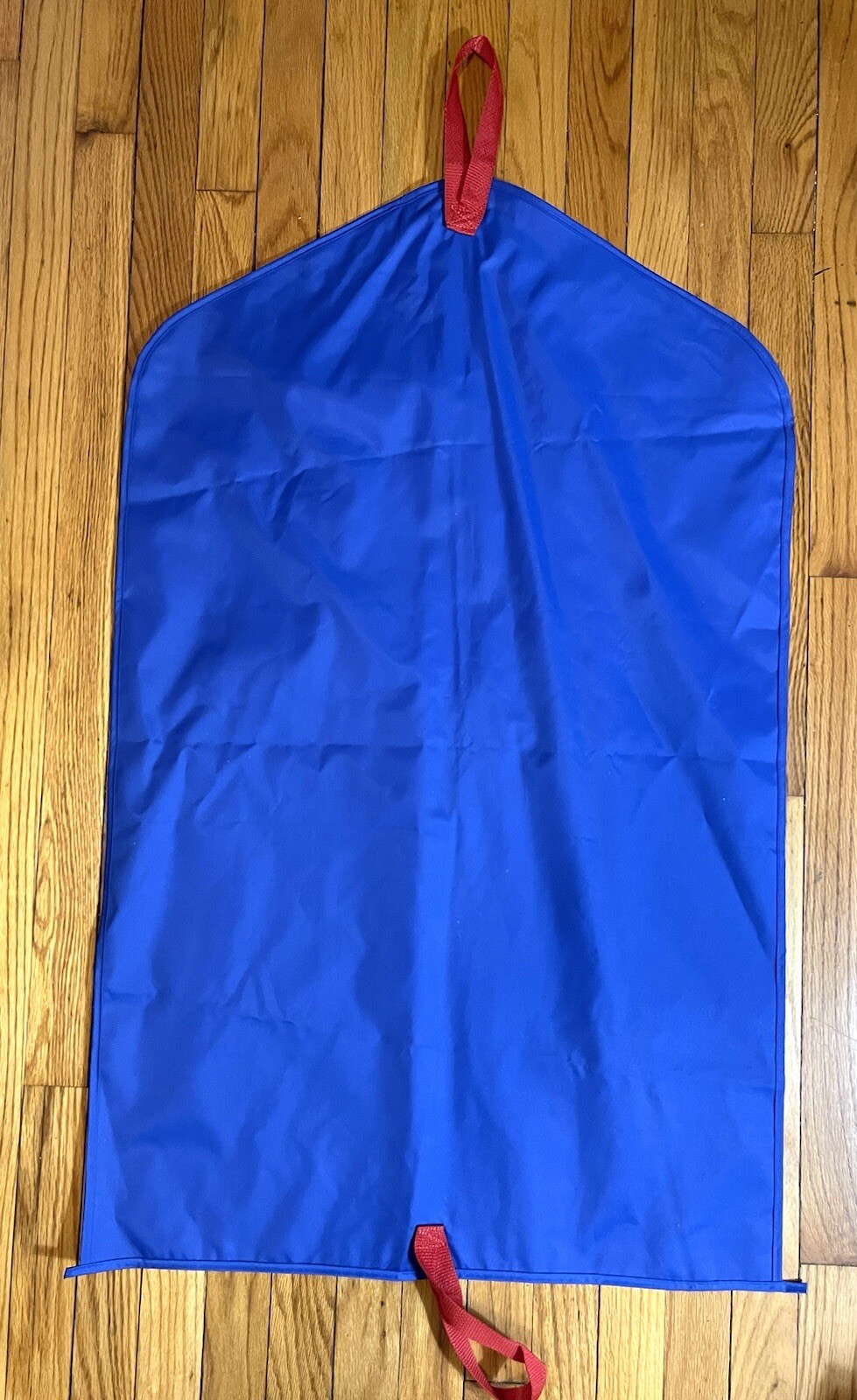 Vintage Blue Red Reebok Garment Duffle Travel Sports Bag Hanging 40″×24” EUC