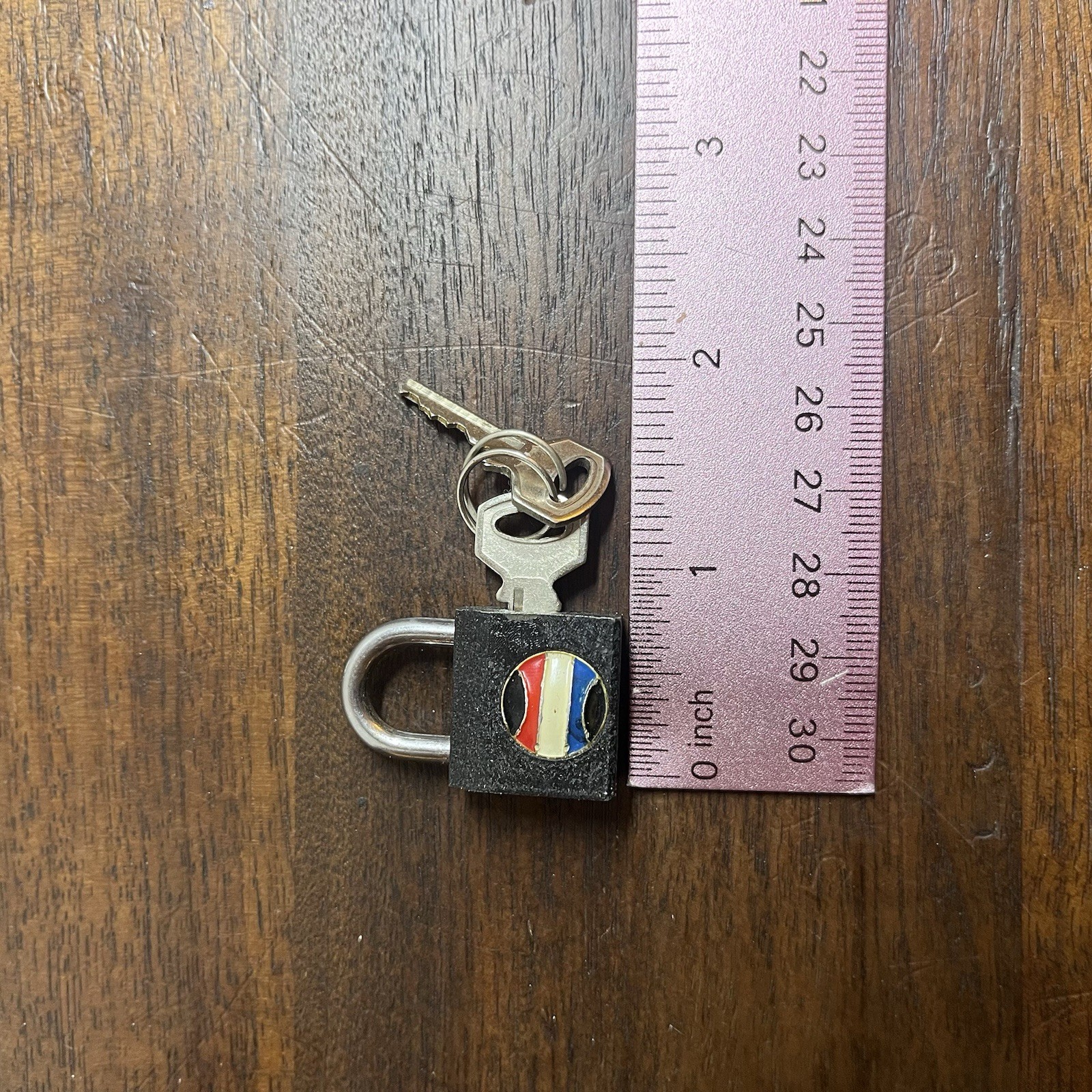 Mini Vintage Heavy Duty Padlock by American Tourister for Luggage Two Keys