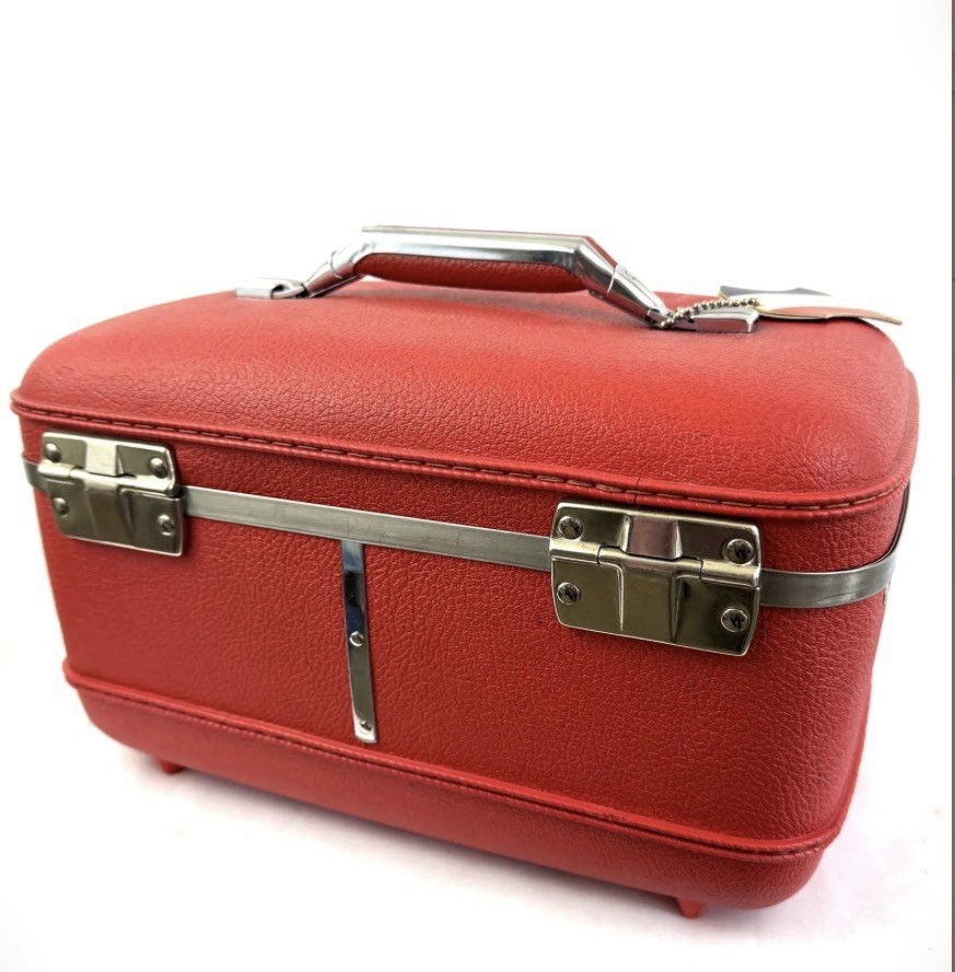 Vintage 1960s AMERICAN TOURISTER Tiara Travel Makeup Case Complete w Accessories
