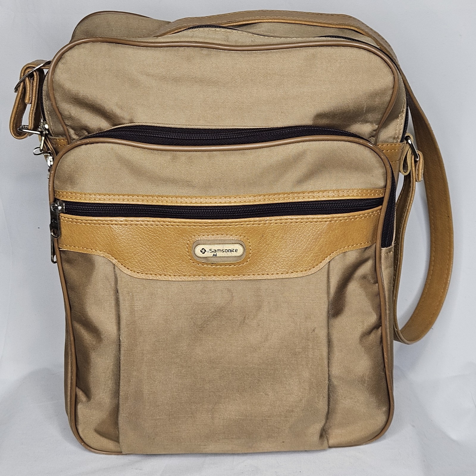 Vintage 1980s Samsonite Special Edition Carry-on Shoulder Crossbody 16″ Bag Tan