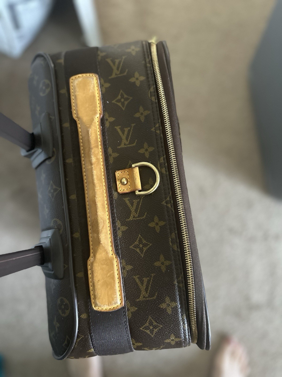 Louis Vuitton Carry-On Pegase 55 Monogram Canvas Suitcase On Wheels