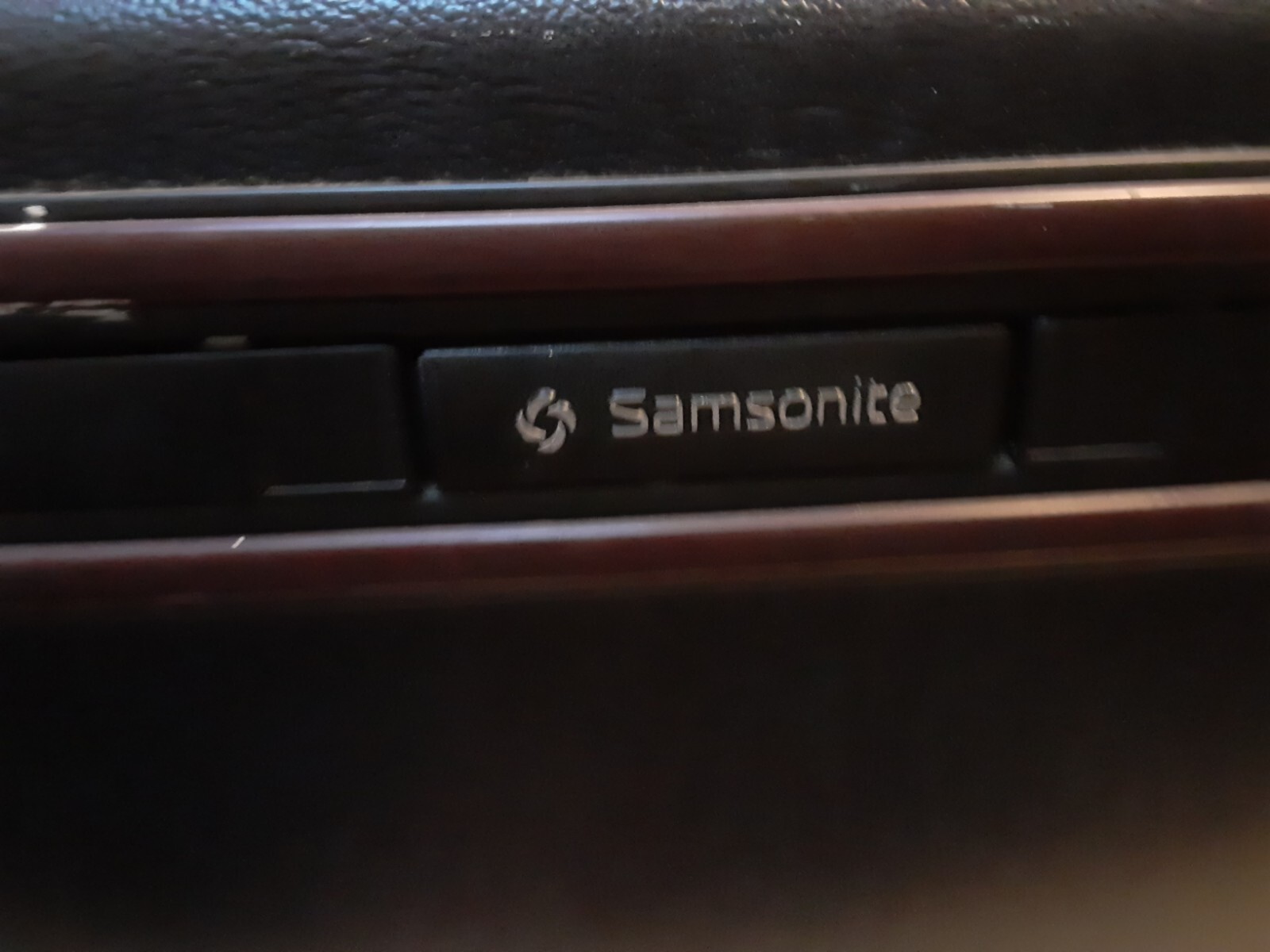 Samsonite Silhouette Train Makeup Hard Case Brown Inside Pockets Vintage Used