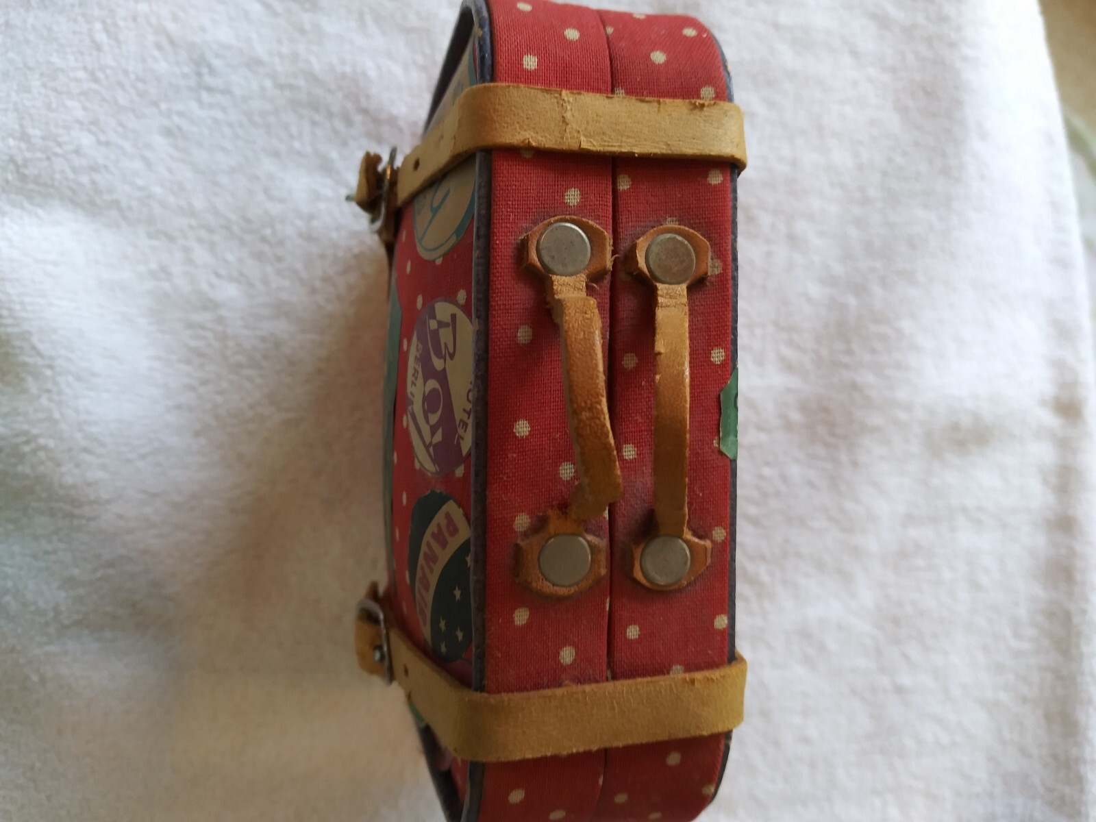 Vintage Miniature Luggage With Airline And Hotel Stickers From 1950s
