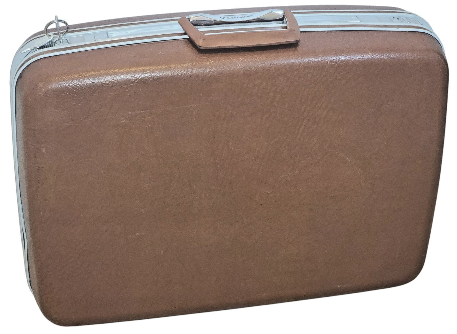 Vintage Samsonite Profile II Hardside 23″ x 17″ Brown Suitcase w/Original Keys