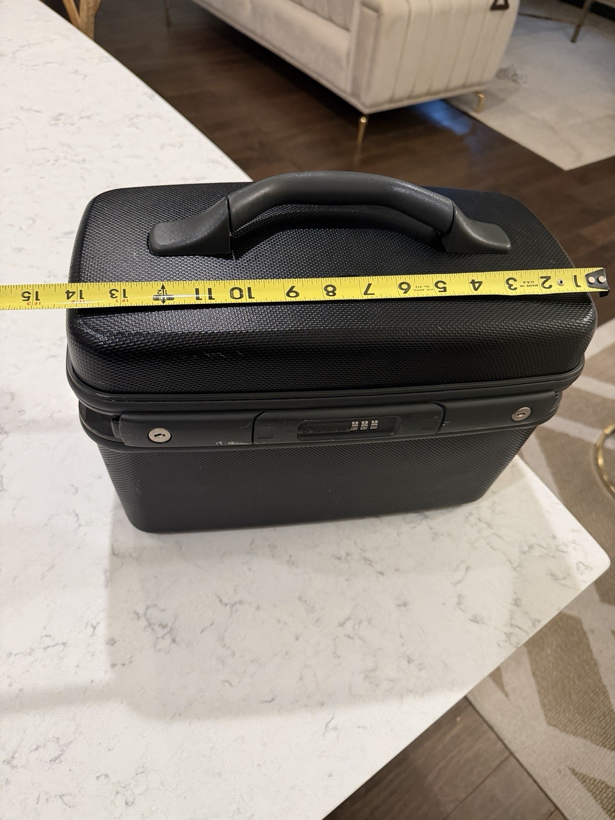 Samsonite 90’s Black Train Case Cosmetic Case, Mirror, & Combin. Lock