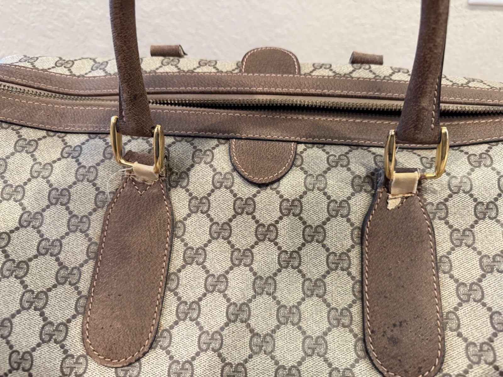 Vintage Gucci Web Brown Monogram