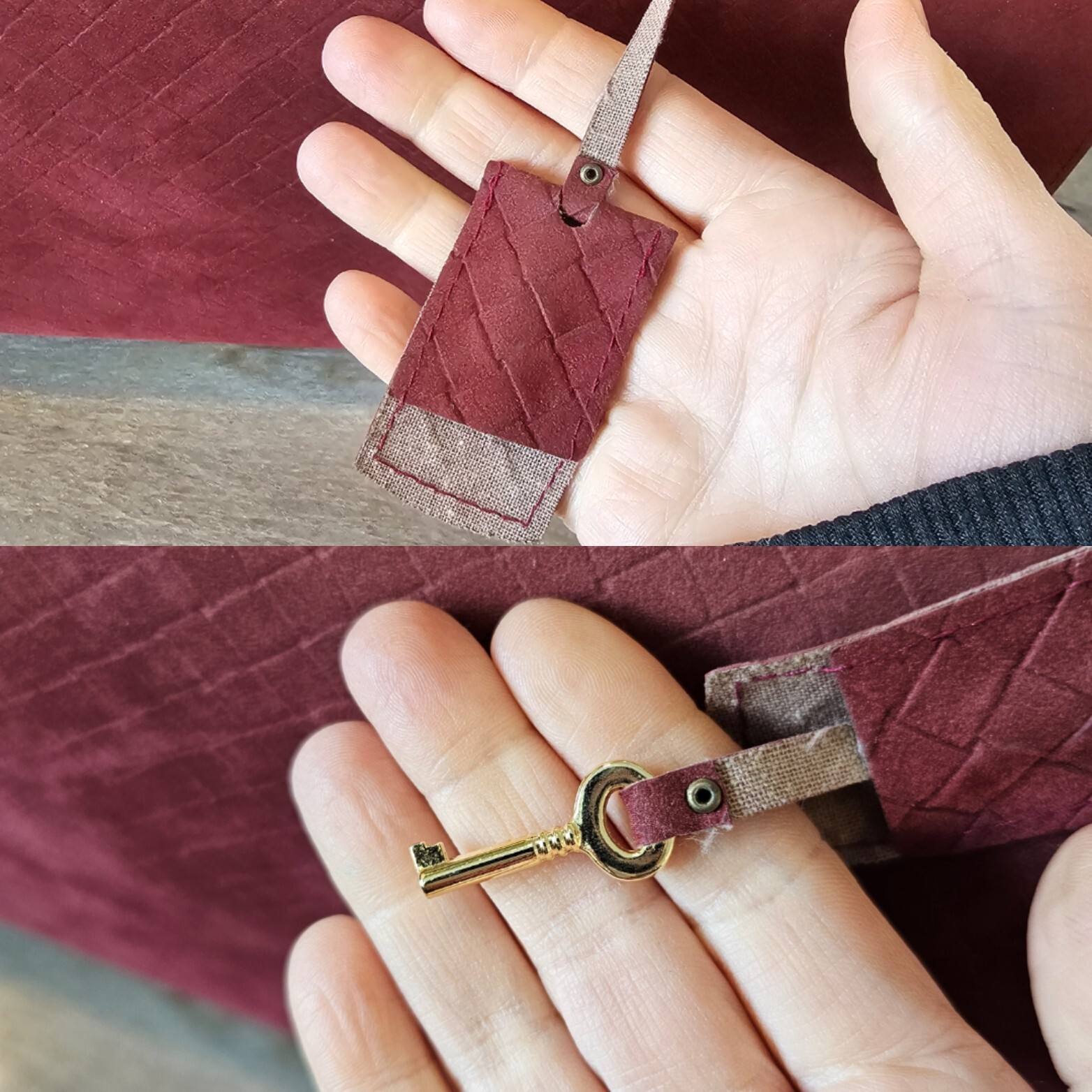 Vintage Oxblood Red Woven Suede Makeup Travel Case Lock Key Neiman Marcus 12x9x7