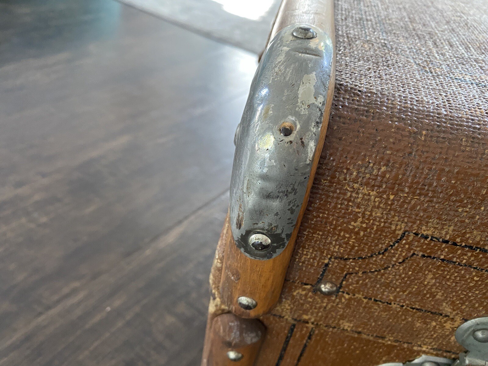 Vintage Wood Braced Steamer Trunk . Approximately 1920-1930 years