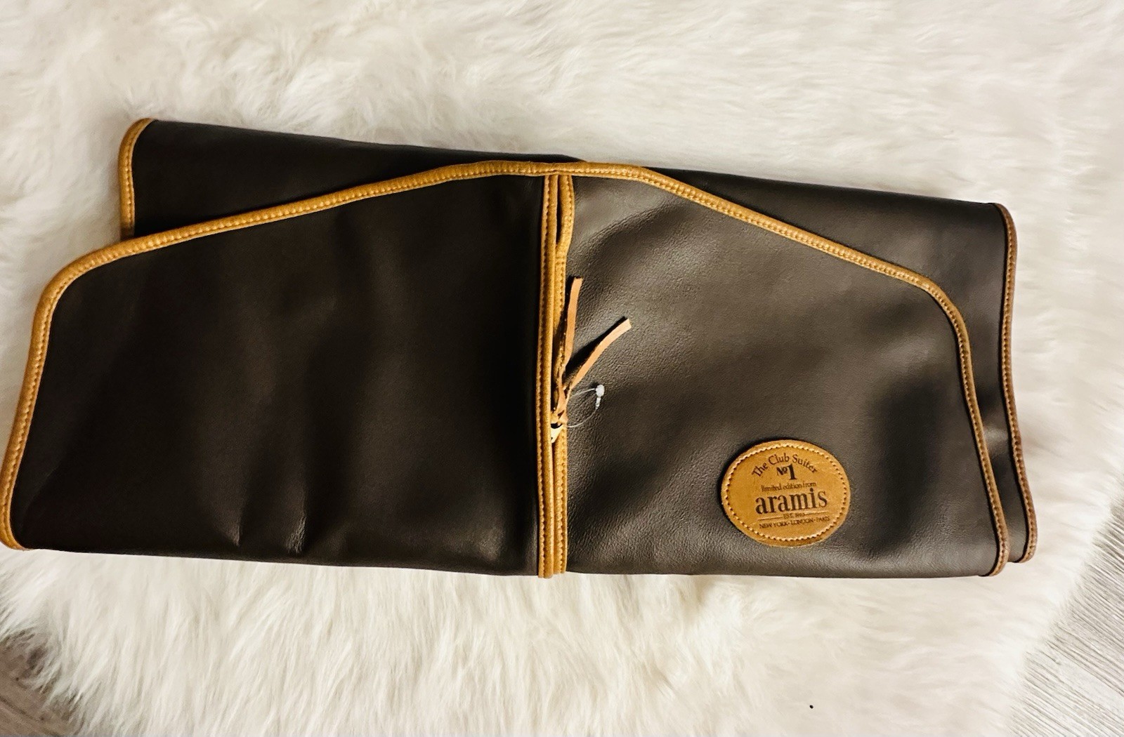 NOS Aramis The Club Suiter No. 1 Faux Leather Travel Garment Bag Paris