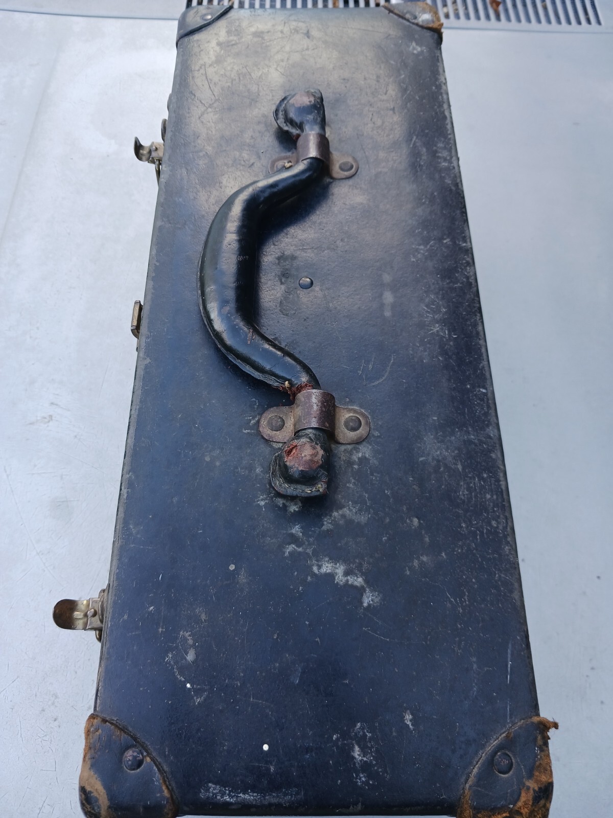 Vintage 1930’s Bell Systems B Hard Leather Lineman Toolbox Luggage Train Case